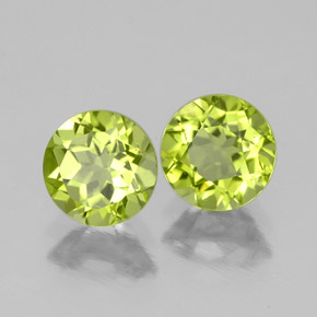 Peridoto naturale verde da  ct, taglio rotondo, VS-SI