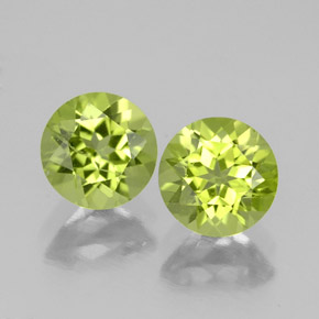 Peridoto naturale verde da  ct, taglio rotondo, VS