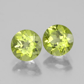 Peridoto naturale verde da  ct, taglio rotondo, VS