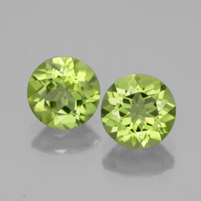 Peridoto naturale verde da  ct, taglio rotondo, VS-SI