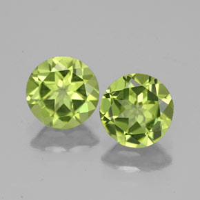 Peridoto naturale verde da  ct, taglio rotondo, VS