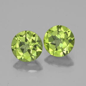 Peridoto naturale verde da  ct, taglio rotondo, VS