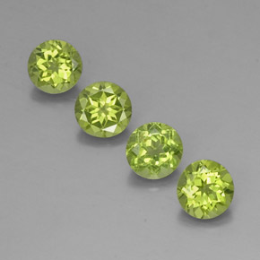 Peridoto naturale verde da  ct, taglio rotondo, VVS-VS