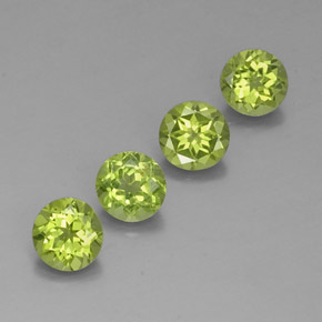Peridoto naturale verde da  ct, taglio rotondo, VVS-VS