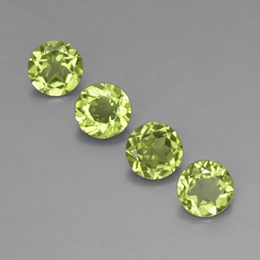 Peridoto naturale verde da  ct, taglio rotondo, VVS-VS