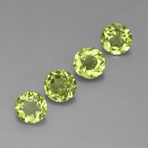 Peridoto naturale verde da  ct, taglio rotondo, VVS-VS
