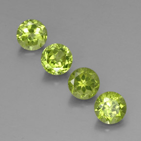 Peridoto naturale verde da  ct, taglio rotondo, VS
