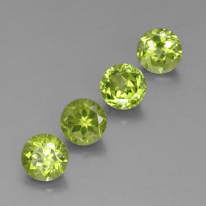 Peridoto naturale verde da  ct, taglio rotondo, VS