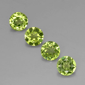 Peridoto naturale verde da  ct, taglio rotondo, VS