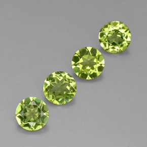 Peridoto naturale verde da  ct, taglio rotondo, VS