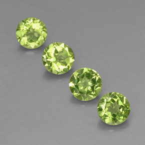 Peridoto naturale verde da  ct, taglio rotondo, VS