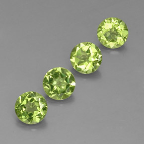 Peridoto naturale verde da  ct, taglio rotondo, VS
