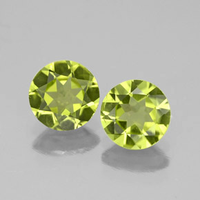 Peridoto naturale verde da  ct, taglio rotondo, VS-SI