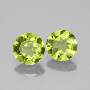 Peridoto naturale verde da  ct, taglio rotondo, VS-SI