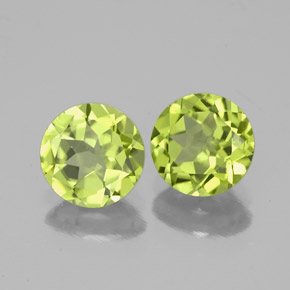 Peridoto naturale verde da  ct, taglio rotondo, VVS-VS
