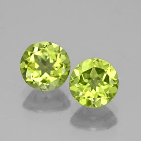 Peridoto naturale verde da  ct, taglio rotondo, VS-SI