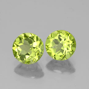 Peridoto naturale verde da  ct, taglio rotondo, VS-SI