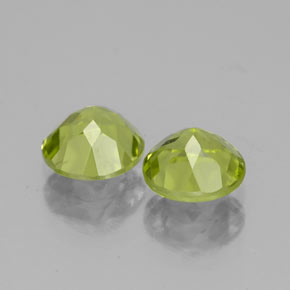 Peridoto naturale verde da  ct, taglio rotondo, VS-SI