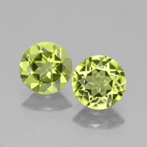 Peridoto naturale verde da  ct, taglio rotondo, VS