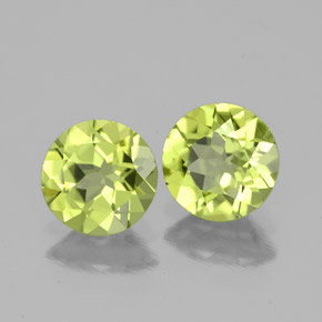 Peridoto naturale verde da  ct, taglio rotondo, VS