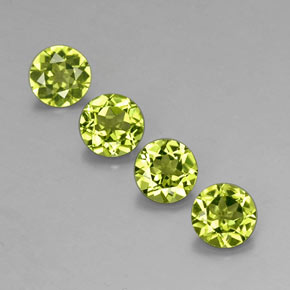 Peridoto naturale verde da  ct, taglio rotondo, VS