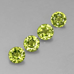 Peridoto naturale verde da  ct, taglio rotondo, VS