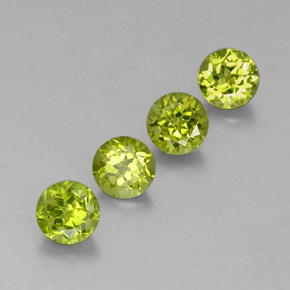 Peridoto naturale verde da  ct, taglio rotondo, VS