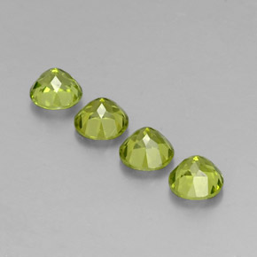 Peridoto naturale verde da  ct, taglio rotondo, VS