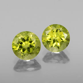 Peridoto naturale verde da  ct, taglio rotondo, VS-SI