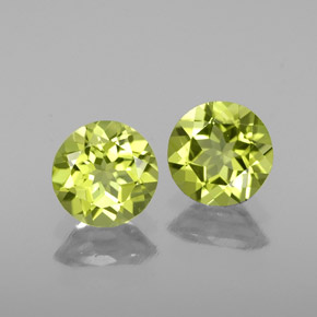 Peridoto naturale verde da  ct, taglio rotondo, VS