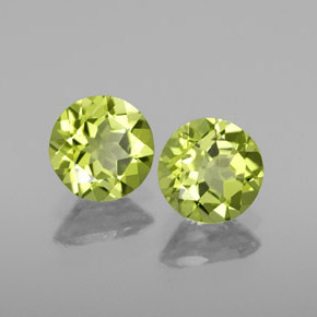 Peridoto naturale verde da  ct, taglio rotondo, VS