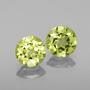 Peridoto naturale verde da  ct, taglio rotondo, VS-SI