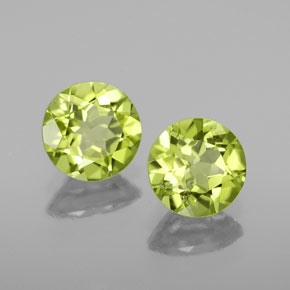 Peridoto naturale verde da  ct, taglio rotondo, VS-SI