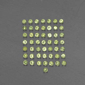 Peridoto naturale verde da  ct, taglio rotondo, VVS-VS