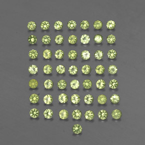 Peridoto naturale verde da  ct, taglio rotondo, VVS-VS