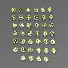 Peridoto naturale verde da  ct, taglio rotondo, VVS-VS