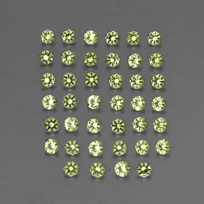 Peridoto naturale verde da  ct, taglio rotondo, VVS-VS