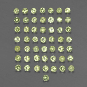 Peridoto naturale verde da  ct, taglio rotondo, VVS-VS