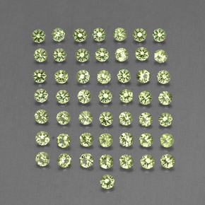 Peridoto naturale verde da  ct, taglio rotondo, VVS-VS