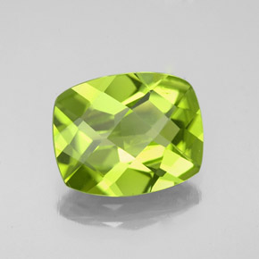 Peridoto naturale verde da 3,48 ct, taglio a cuscino, VS-SI