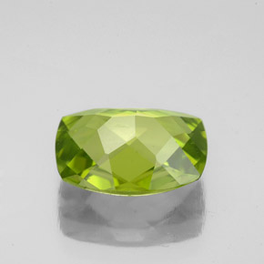 Peridoto naturale verde da 3,48 ct, taglio a cuscino, VS-SI