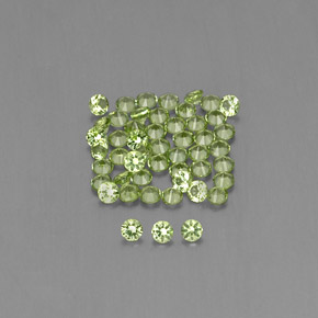 Peridoto naturale verde da  ct, taglio rotondo, VVS-VS