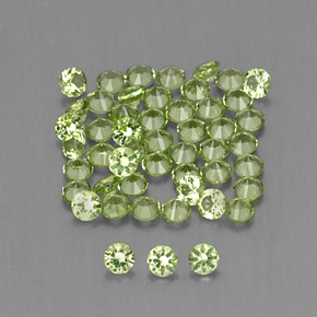 Peridoto naturale verde da  ct, taglio rotondo, VVS-VS