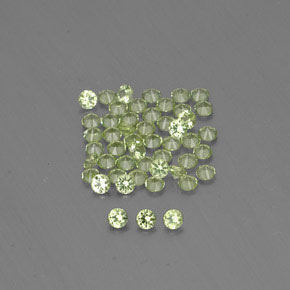 Peridoto naturale verde da  ct, taglio rotondo, VVS-VS