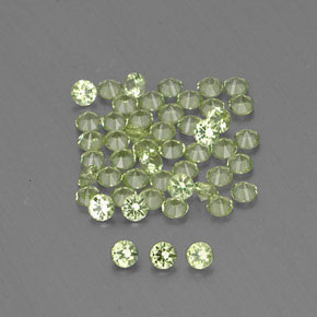 Peridoto naturale verde da  ct, taglio rotondo, VVS-VS