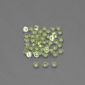 Peridoto naturale verde da  ct, taglio rotondo, VVS-VS