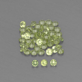 Peridoto naturale verde da  ct, taglio rotondo, VVS-VS