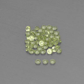Peridoto naturale verde da  ct, taglio rotondo, VVS-VS