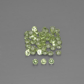 Peridoto naturale verde da  ct, taglio rotondo, VVS-VS