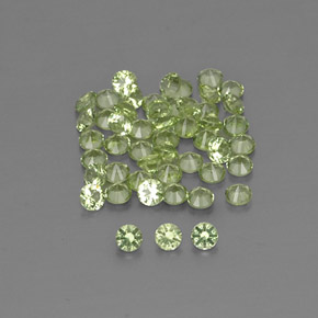 Peridoto naturale verde da  ct, taglio rotondo, VVS-VS